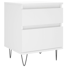 (white, 1 pcs) vidaXL Bedside Cabinets Nightstand Side Table Bed Cabinet Engineered Wood