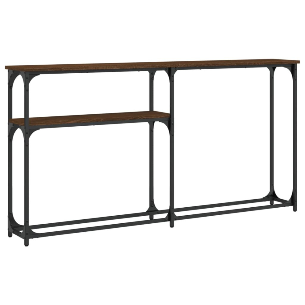Vidaxl ( Oak, 145 X 22.5 X 75 Cm) Console Table End Table Hallway Stand Side Sofa Table Engineered Wood Brown