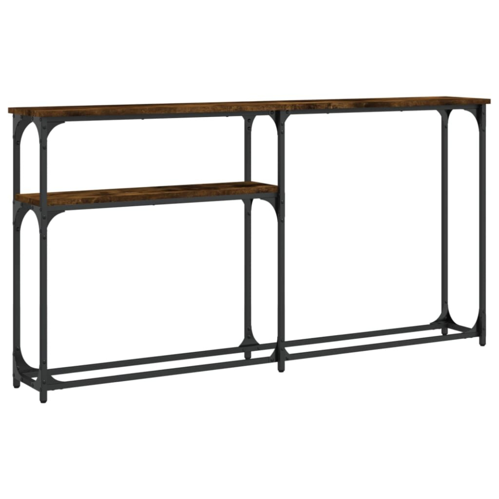 (smoked oak, 145 x 22.5 x 75 cm) vidaXL Console Table End Table Hallway Stand Side Sofa Table Engineered Wood