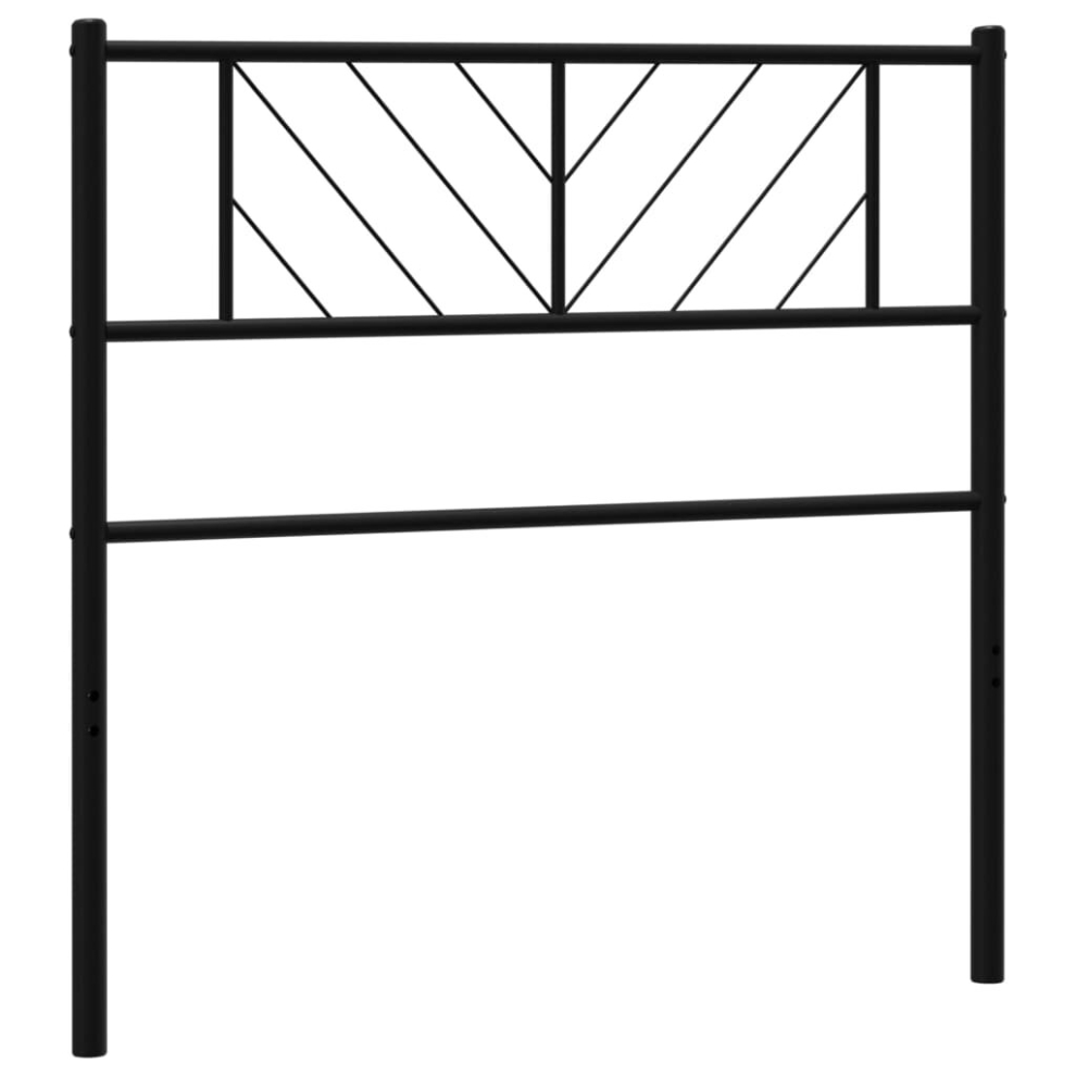 (black, 107 cm) vidaXL Metal Headboardfor Bedroom Tall Headboard Bed Header Bed Headboard