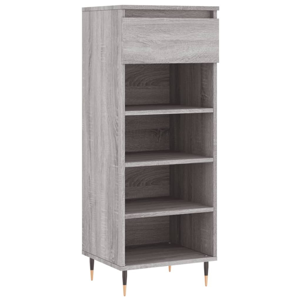 Vidaxl (Grey Sonoma) Shoe Cabinet Shoe Cupboard Shoe Storage Rack Shelf Engineered Wood