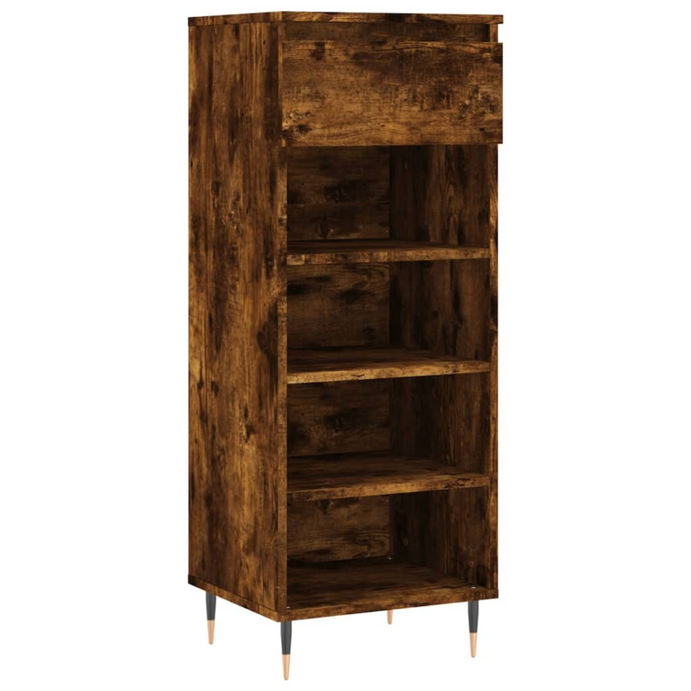 (smoked oak) vidaXL Shoe Cabinet Shoe Cupboard Shoe Storage Rack Shelf Engineered Wood