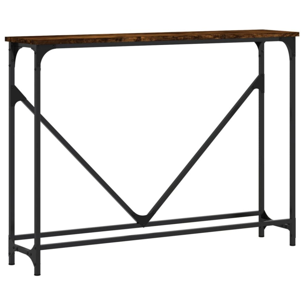 Vidaxl (Smoked Oak) Console Table Side End Table Hallway Stand Sofa Table Engineered Wood