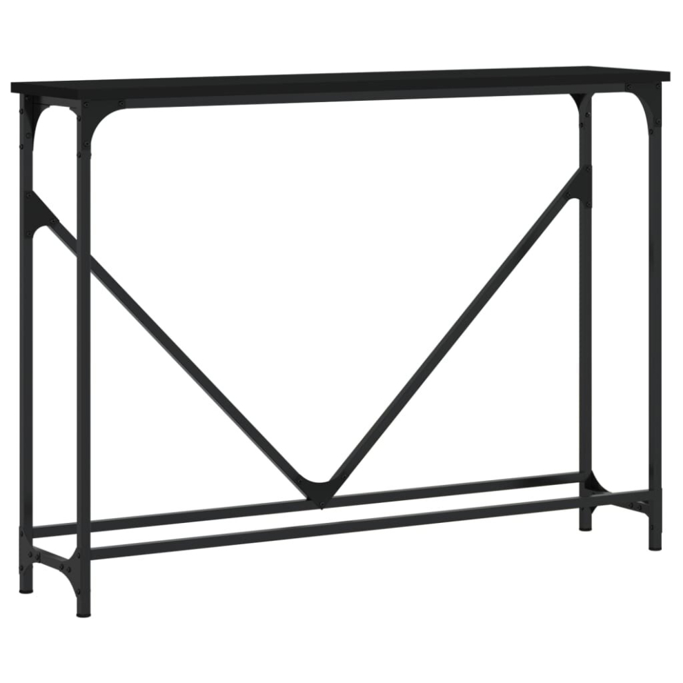 Vidaxl Black (Black) Console Table Side End Table Hallway Stand Sofa Table Engineered Wood