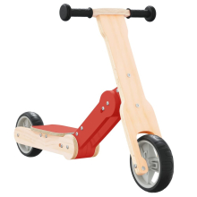 (red) vidaXL Kids Scooter 2-in-1 Balance Bike Push Strider Bicycle Kick Scooter