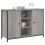 VidaXL (grey sonoma) vidaXL Sideboard Storage Cupboard Highboard Home Side Cabinet Engineered Wood 3