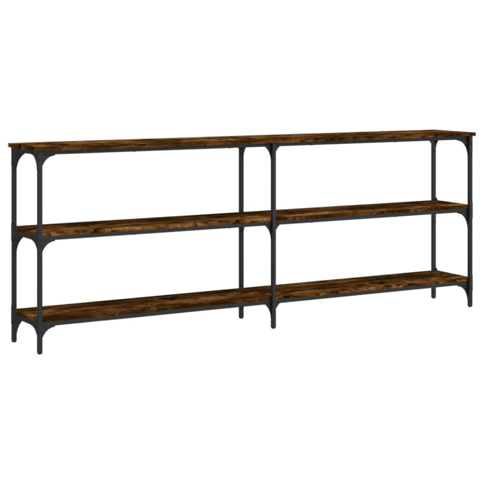 Vidaxl (Smoked Oak, 200 X 29 X 75 Cm) Console Table End Table Hallway Stand Side Sofa Table Engineered Wood