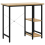 VidaXL vidaXL Computer Desk Black and Light Oak MDF and Metal Study Side Desk Table 2