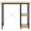 VidaXL vidaXL Computer Desk Black and Light Oak MDF and Metal Study Side Desk Table 3