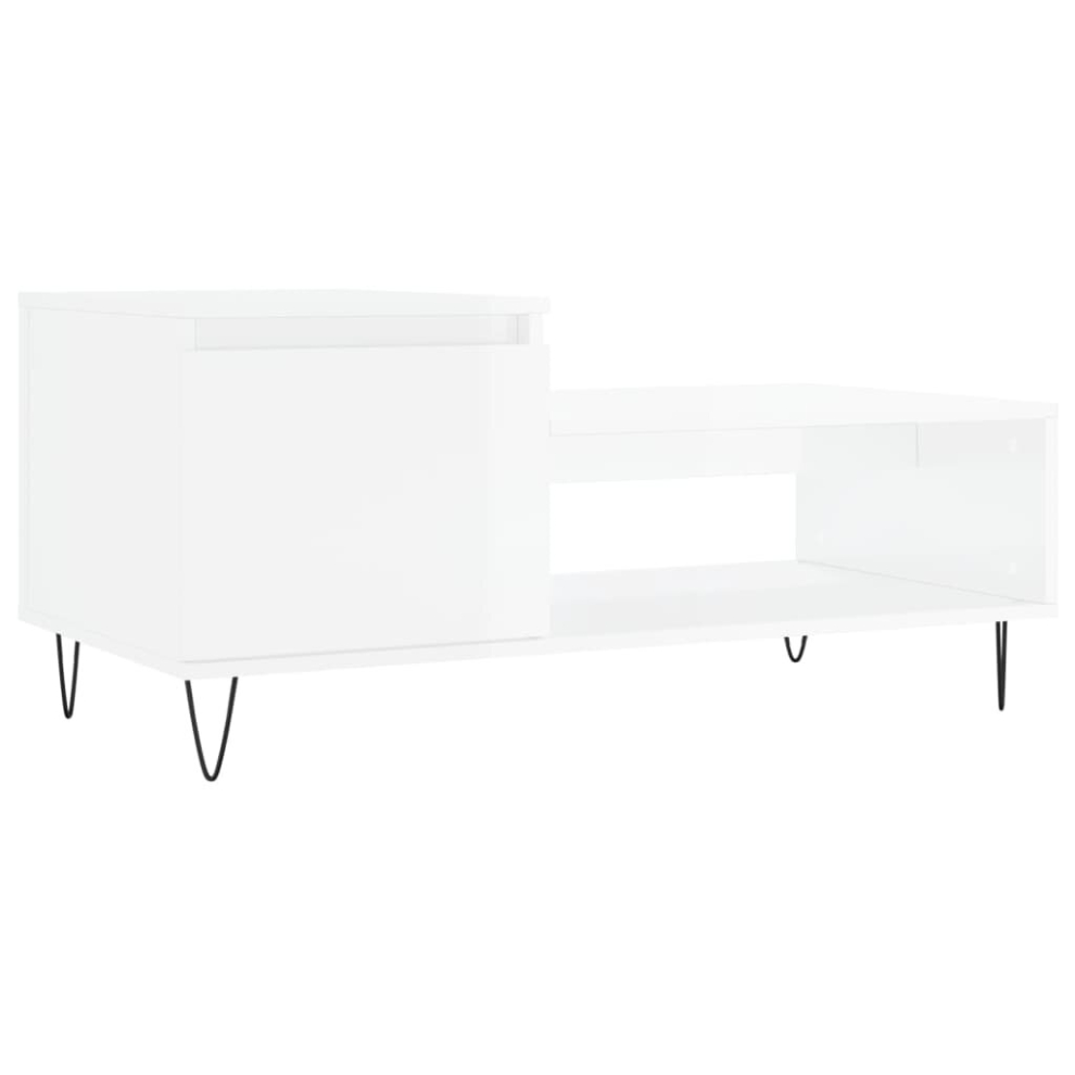 (high gloss white) vidaXL Coffee Table Side Table End Accent Telephone Sofa Table Engineered Wood