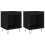 VidaXL (black, 2 pcs) vidaXL Bedside Cabinets Nightstand Side Table Bed Cabinet Engineered Wood 2