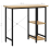 VidaXL vidaXL Computer Desk Black and Light Oak MDF and Metal Study Side Desk Table 4