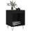 VidaXL (black, 2 pcs) vidaXL Bedside Cabinets Nightstand Side Table Bed Cabinet Engineered Wood 3