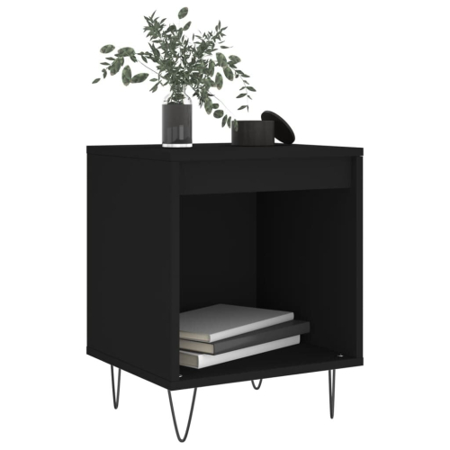 VidaXL (black, 2 pcs) vidaXL Bedside Cabinets Nightstand Side Table Bed Cabinet Engineered Wood 2