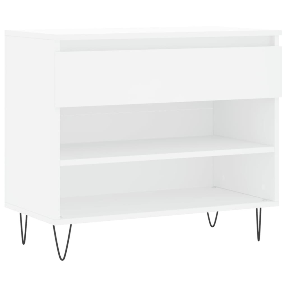 (white) vidaXL Shoe Cabinet Shoe Cupboard Shoe Storage Rack Shelf Engineered Wood