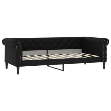 vidaXL Day Bed Sofa Bed Guest Bed Sleeper Sofa Black 90x190 cm Faux Leather