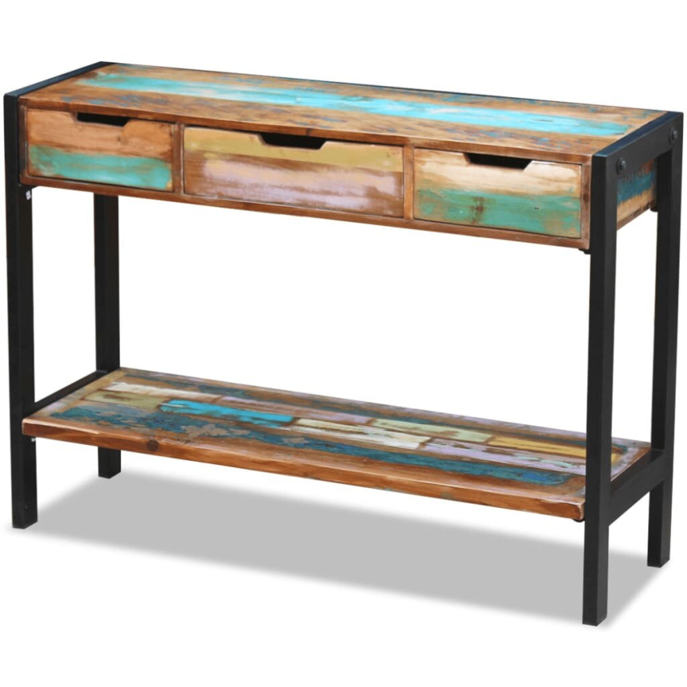 Vidaxl Sideboard 3 Drawers Solid Reclaimed Wood Console Table Storage Chest