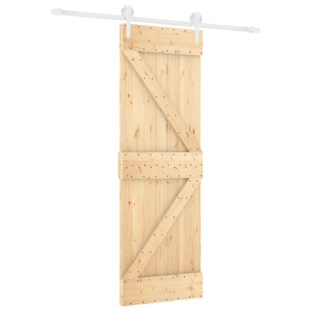 vidaXL Sliding Door with Hardware Set Interior Door Barn Door Solid Wood Pine