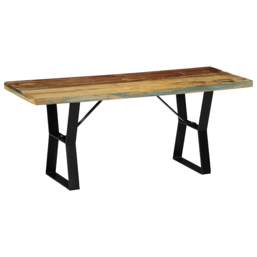 VidaXL (110 cm) vidaXL Solid Mango Wood Bench Home Dining Seat Brown/Multicolour 110cm/160cm 2