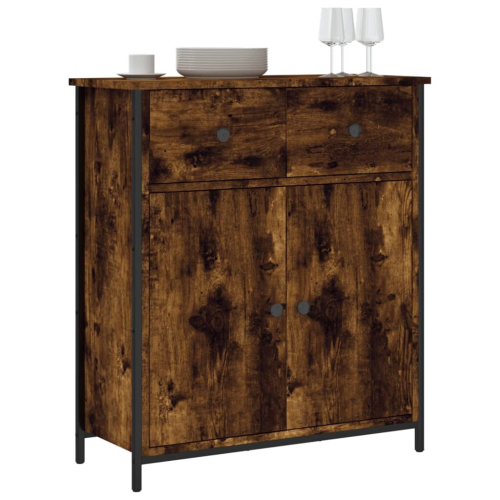 VidaXL (smoked oak) vidaXL Sideboard Storage Cupboard Highboard Home Side Cabinet Engineered Wood 2