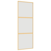 vidaXL Sliding Door Interior Barn Door Gold Frosted ESG Glass and Aluminium