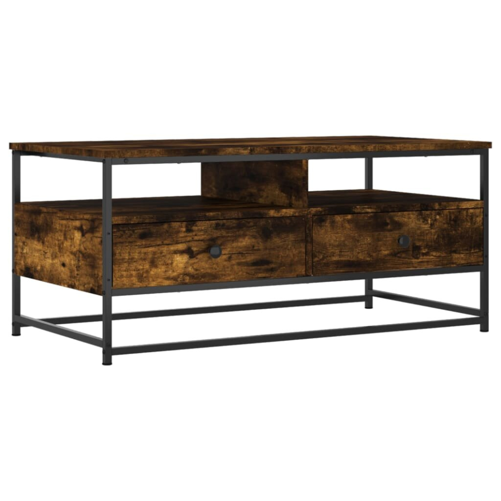 Vidaxl (Smoked Oak, 100 X 51 X 45 Cm) Coffee Table Living Room Tea Side Table Sofa Table Engineered Wood