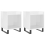 VidaXL (high gloss white, 2 pcs) vidaXL Bedside Cabinets Nightstand Side Table Bed Cabinet Engineered Wood 2