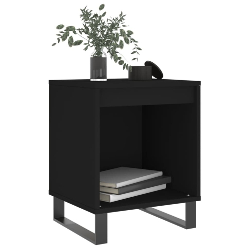 VidaXL (black, 2 pcs) vidaXL Bedside Cabinets Nightstand Side Table Bed Cabinet Engineered Wood 2