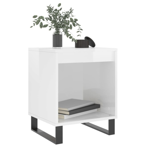 VidaXL (high gloss white, 2 pcs) vidaXL Bedside Cabinets Nightstand Side Table Bed Cabinet Engineered Wood 2