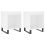 VidaXL (white, 2 pcs) vidaXL Bedside Cabinets Nightstand Side Table Bed Cabinet Engineered Wood 2