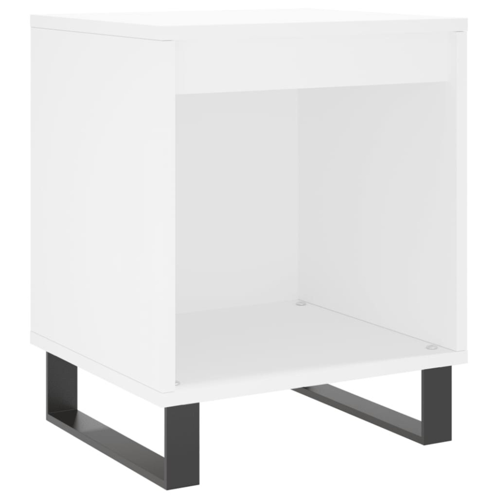 Vidaxl (White, 1 Pcs) Bedside Cabinets Nightstand Side Table Bed Cabinet Engineered Wood