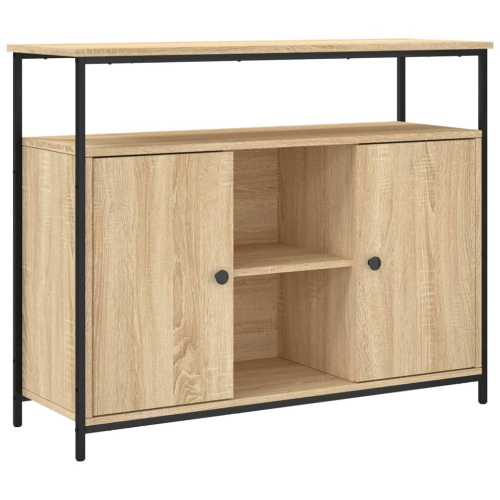 VIDAXL Sideboard - Sonoma Oak - 80 x 100 x 35cm - Brown - Image 3