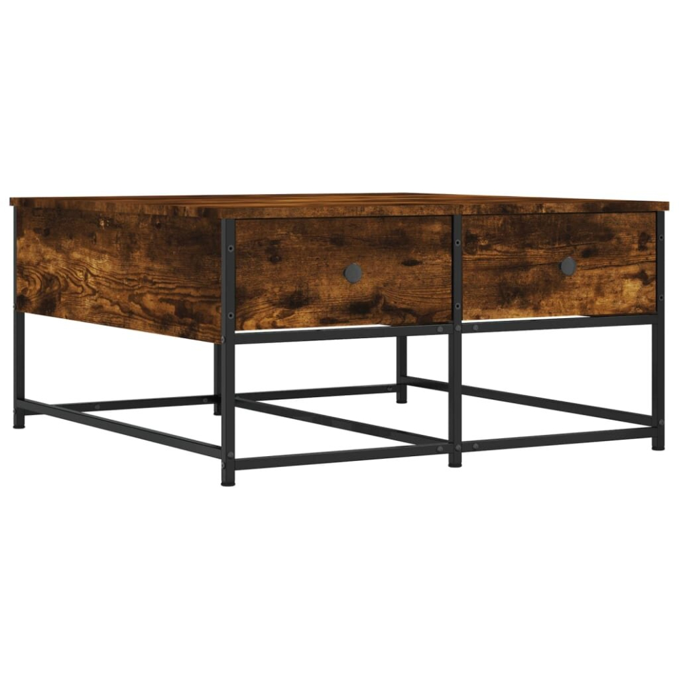 (smoked oak, 80 x 80 x 40 cm) vidaXL Coffee Table Living Room Tea Side Table Sofa Table Engineered Wood