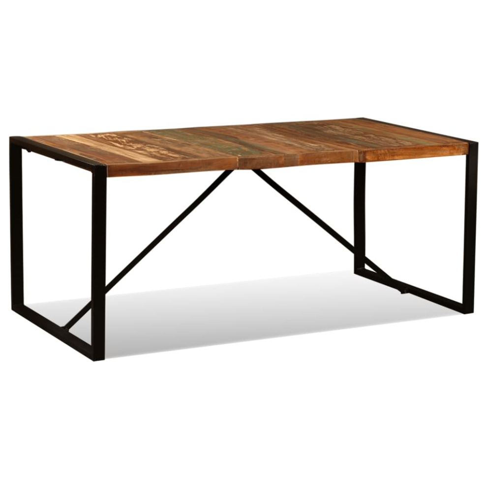 Vidaxl Solid Reclaimed Wood Dining Table 180Cm Unique Home Kitchen Furniture