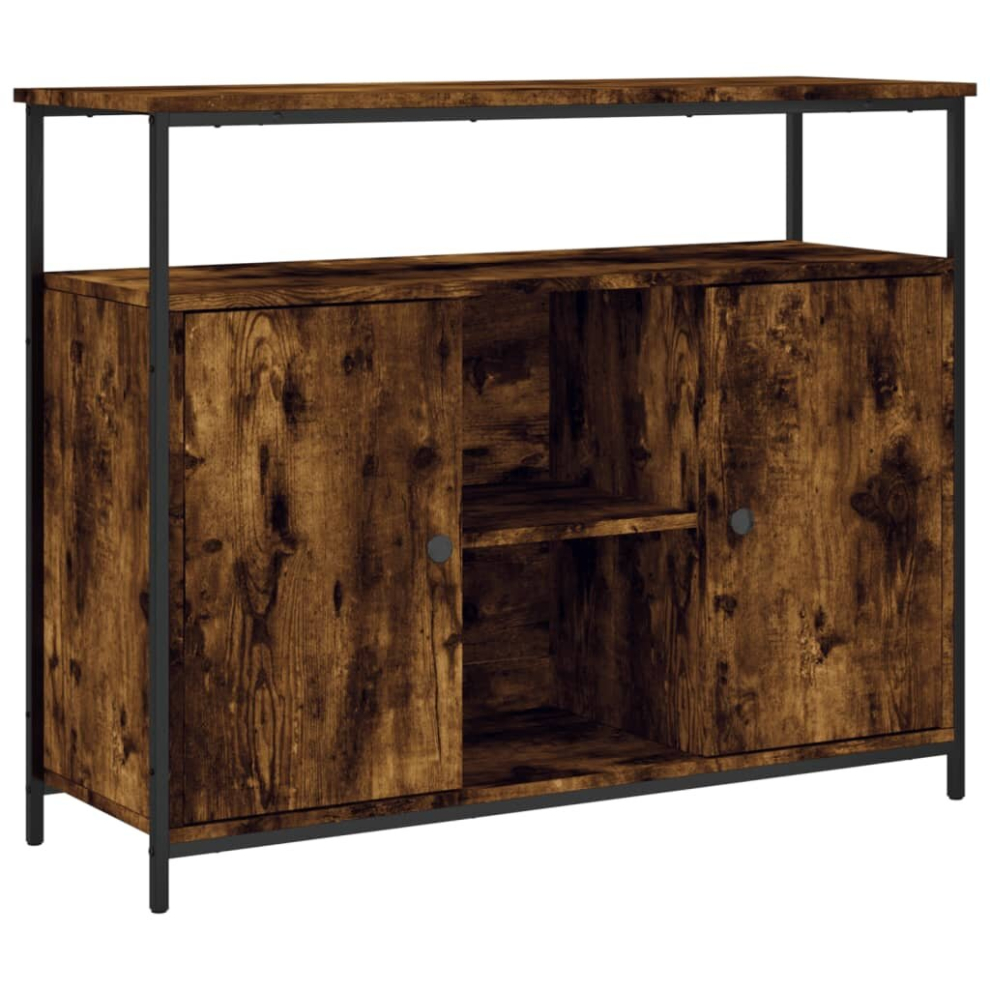 Vidaxl (Smoked Oak) Sideboard Storage Cupboard Highboard Home Side Cabinet Engineered Wood