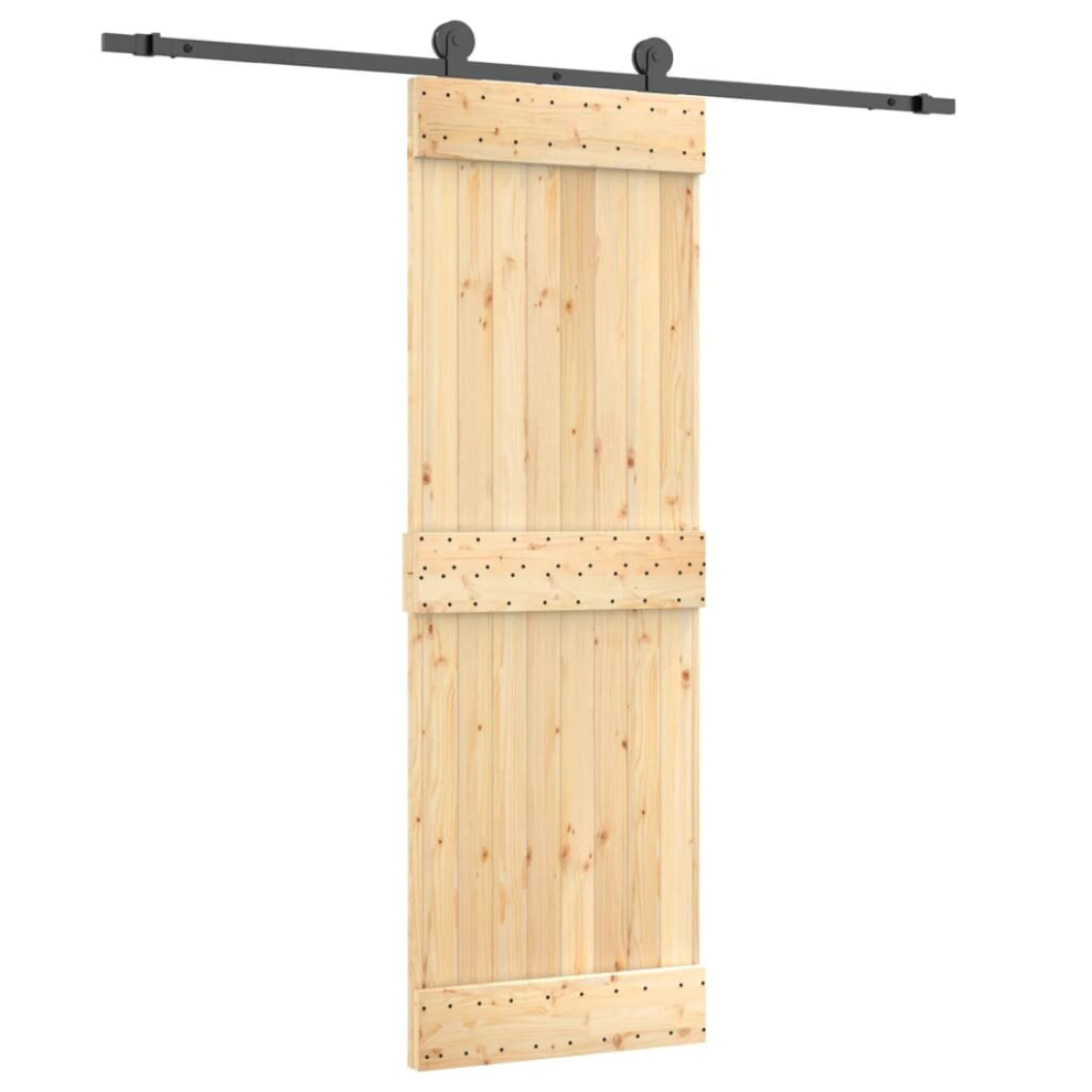 vidaXL Sliding Door with Hardware Set Interior Door Barn Door Solid Wood Pine