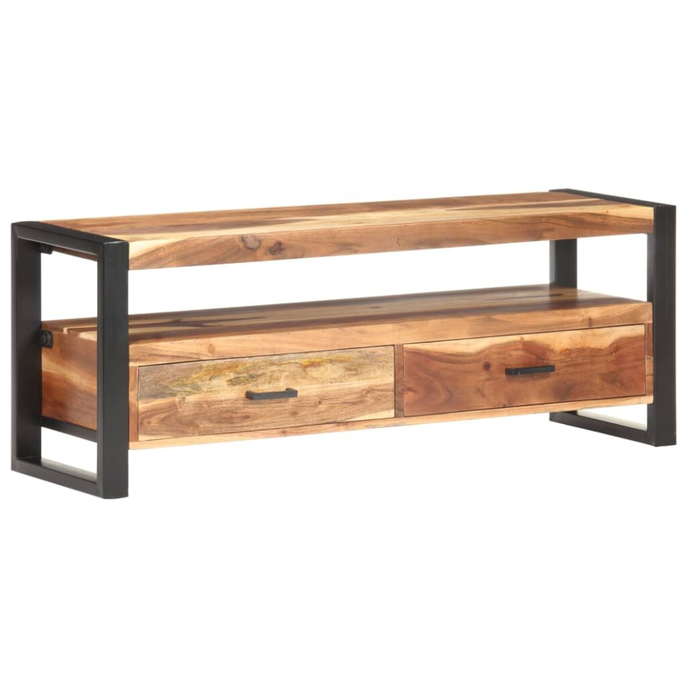 Vidaxl Solid Wood Tv Cabinet With Honey Finish Tv Stand Hifi Stereo Cabinet
