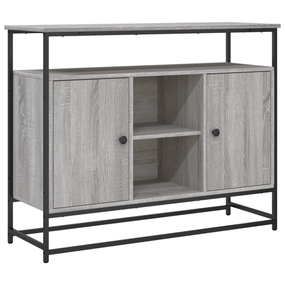 (grey sonoma) vidaXL Sideboard Storage Cupboard Highboard Home Side Cabinet Engineered Wood