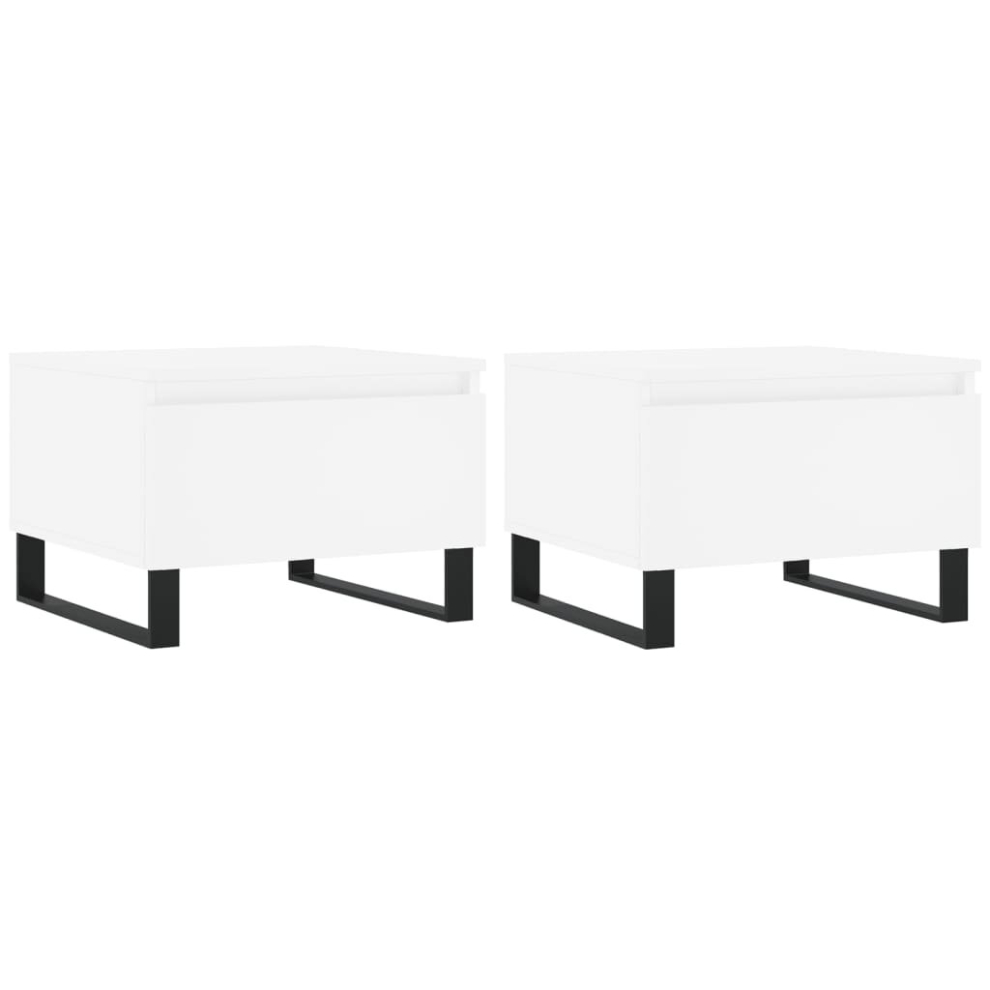 VIDAXL - Coffee Table Set - 2 Piece - White - Image 2