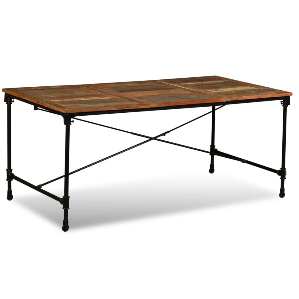 (180 x 90 x 76 cm) vidaXL Dining Table Kitchen Dining Room Side Dinner Table Solid Reclaimed Wood