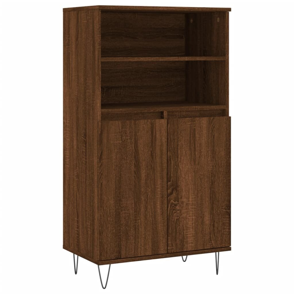 (brown oak) vidaXL Highboard Sideboard Tall Storage Cabinet Side Cabinet Engineered Wood