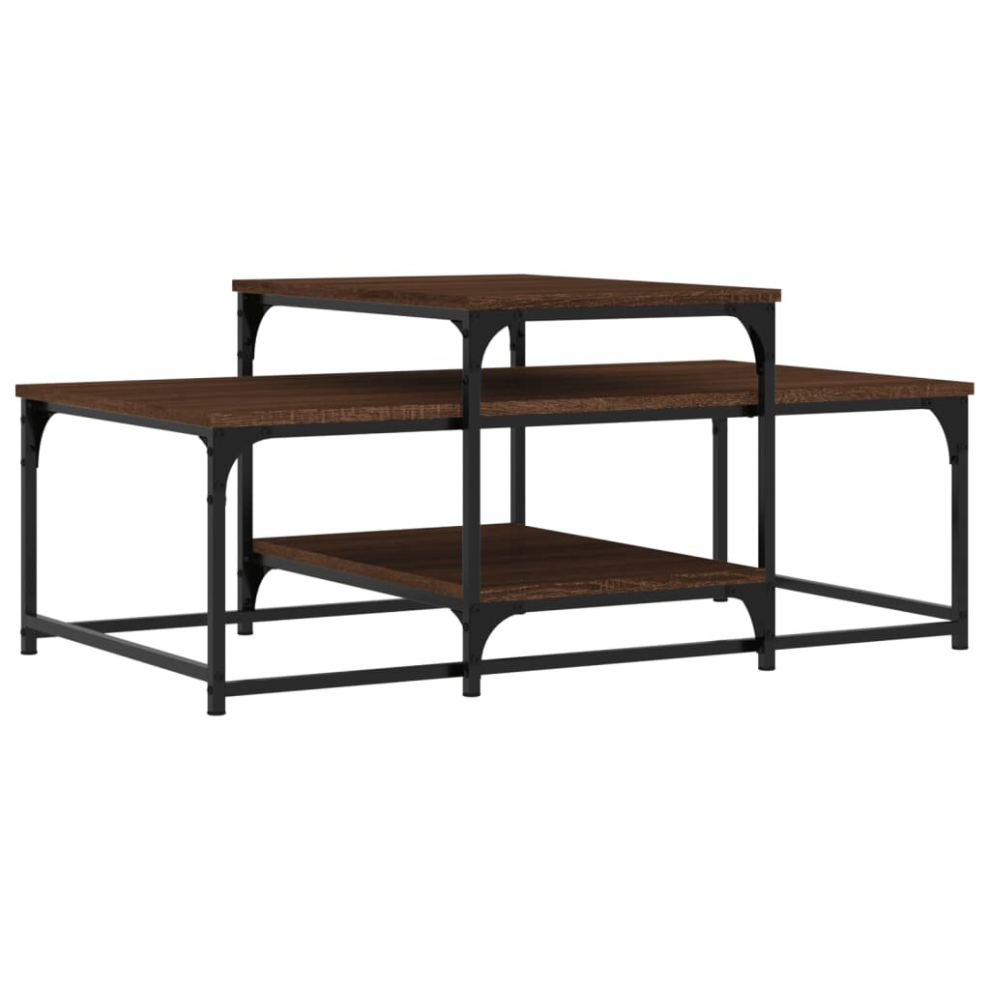 Vidaxl (Brown Oak) Coffee Table Living Room Tea Side Table Sofa Table Engineered Wood