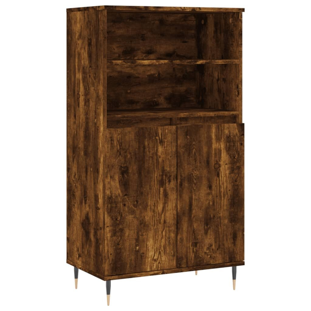 Vidaxl (Smoked Oak) Highboard Sideboard Tall Storage Cabinet Side Cabinet Engineered Wood