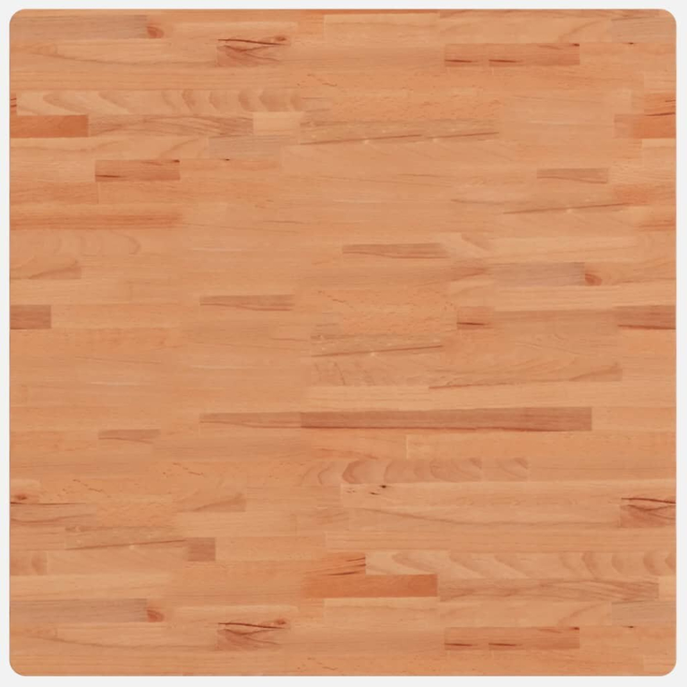 Vidaxl (Brown, 80 X 80 X 4 Cm) Table Top Wooden Replacement Desk Top Dining Table Top Solid Wood Beech
