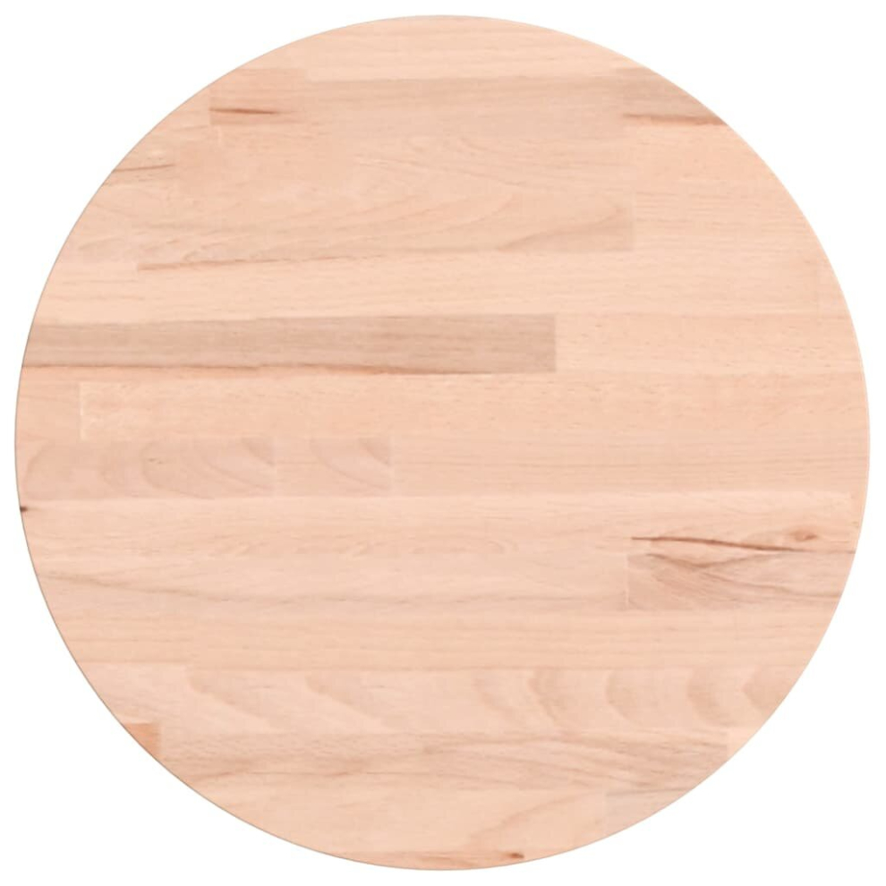 Vidaxl Table Top ?30X1.5 Cm Round Solid Wood Beech - Brown, Brown - Image 2