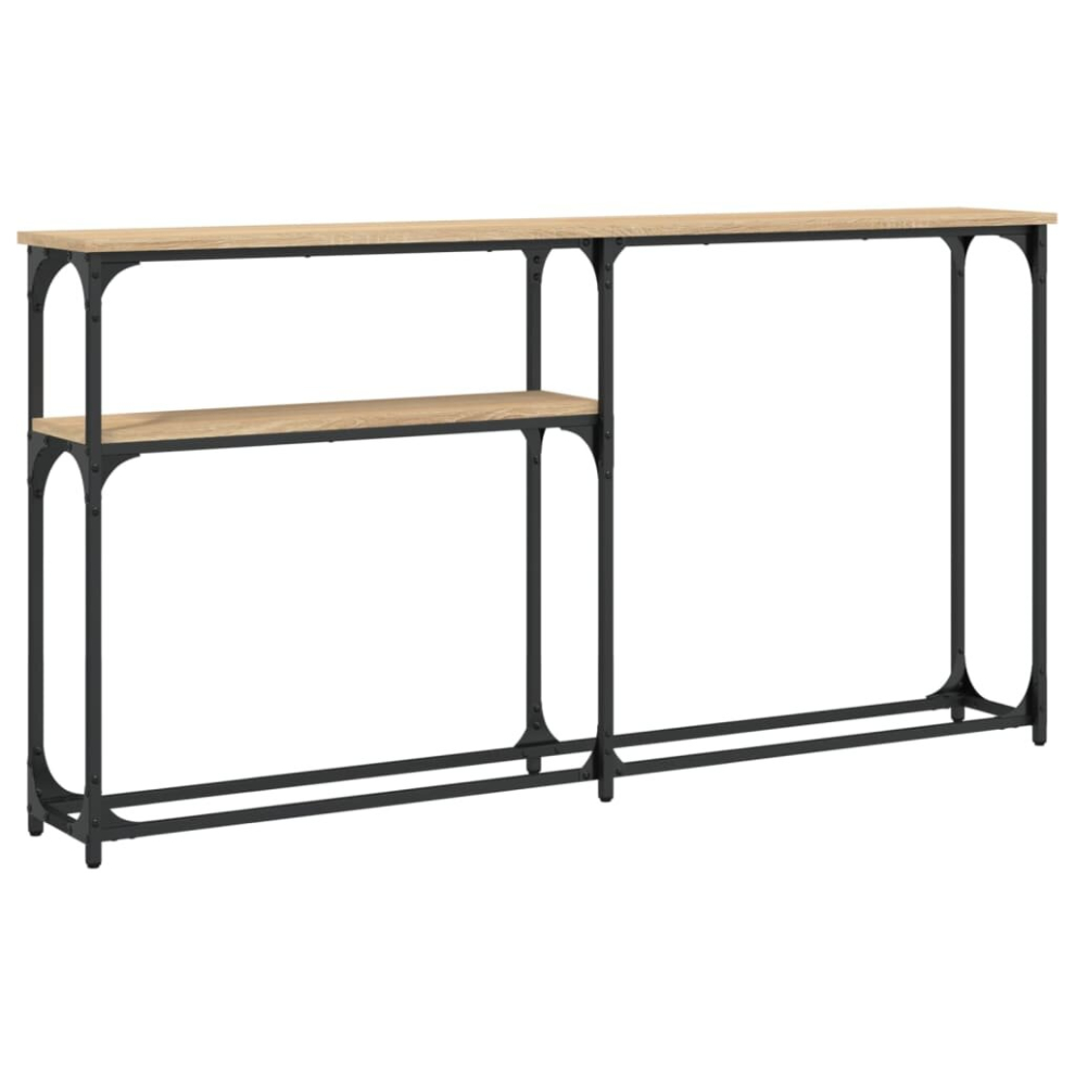 Vidaxl (Sonoma Oak, 145 X 22.5 X 75 Cm) Console Table End Table Hallway Stand Side Sofa Table Engineered Wood