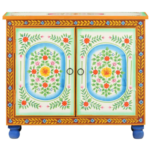 VidaXL vidaXL Hand Painted Sideboard Wooden Sideboard Side Cabinet Storage Cabinet 2