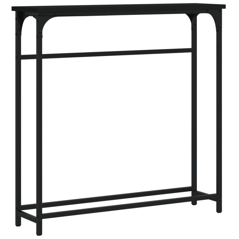 Vidaxl Black (Black) Console Table Side End Table Hallway Stand Sofa Table Engineered Wood