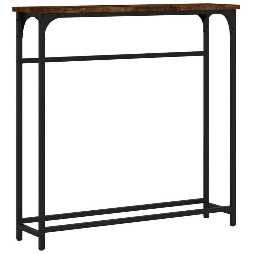 Vidaxl (Smoked Oak) Console Table Side End Table Hallway Stand Sofa Table Engineered Wood