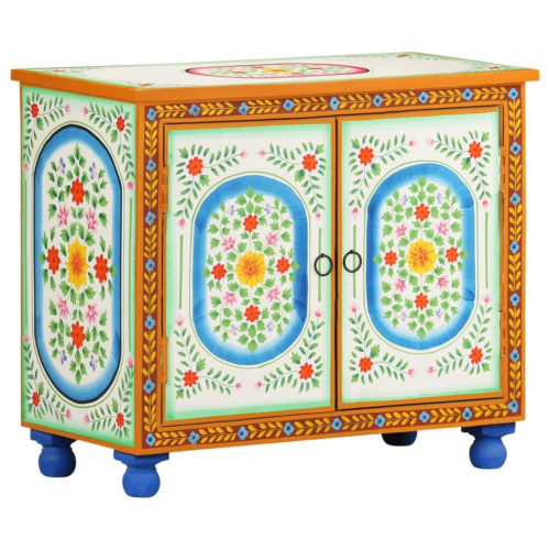 VidaXL vidaXL Hand Painted Sideboard Wooden Sideboard Side Cabinet Storage Cabinet